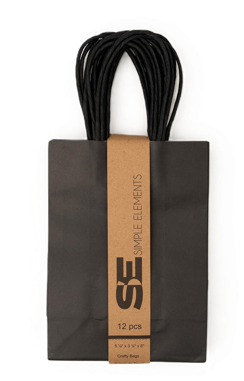 Kraft Bag (5.25" X 8.5") Black | 12ct, Bag