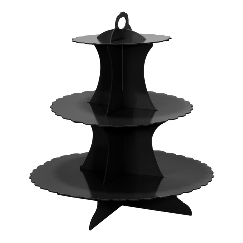 Cupcake Stand 3 tier - Black