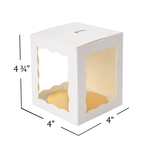 Candy Apple Box 4" 25ct White | Bag