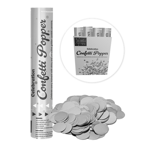 Confetti Canon Popper Silver | 1ct Tube