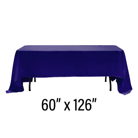 Table Cover Poly Rectangular (60" X 126") Royal Blue | Bag