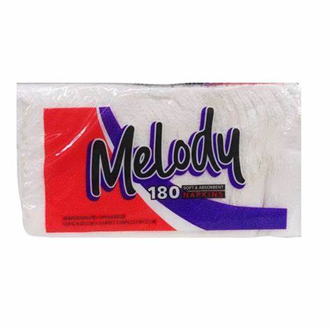 Melody Paper Napkin  (1-Ply)  | 180ct, Bag
