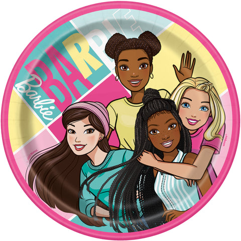 Plate 7" 8ct - Barbie