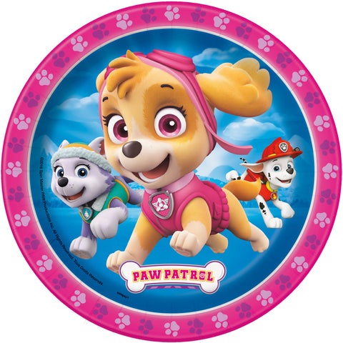 Plate 7" 8ct - Paw Patrol Girl