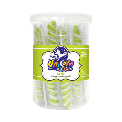 Mini Unicorn Pops Lime  | 24ct, Tub