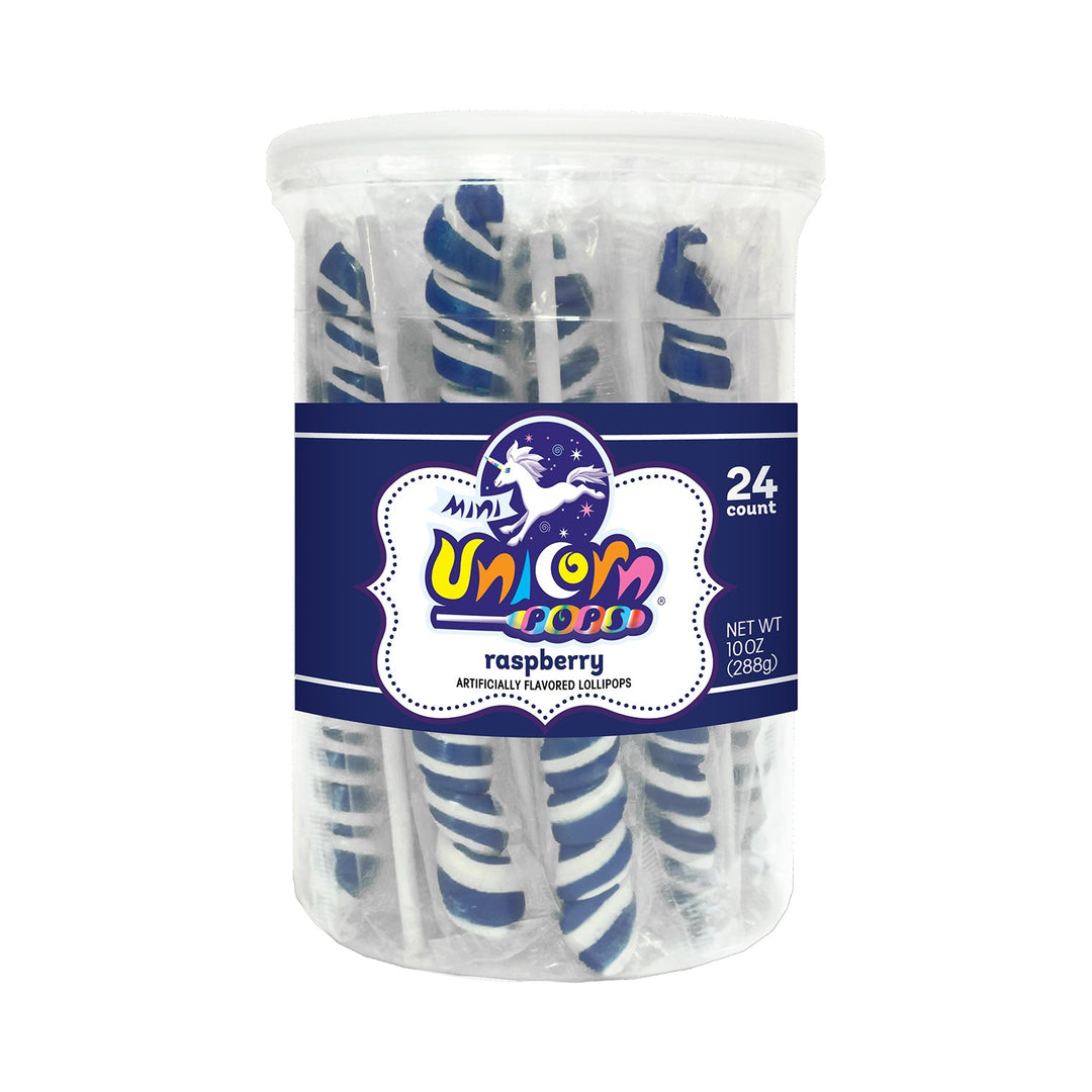 Mini Unicorn Pops Raspberry - Royal Blue | 24ct, Tub – Jack's Candy