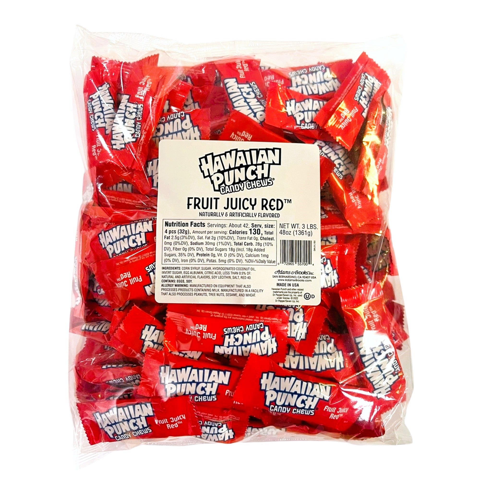 Hawaiian Punch Candy Chews Red | 3lb, Bag – Jack's Candy