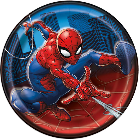 Plate 7" 8ct - Spiderman