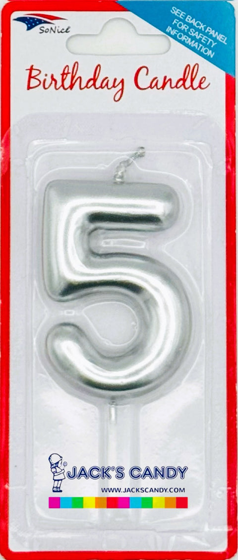 Candle #5 Silver