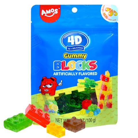 Amos 4D Gummy Block 7oz Bag