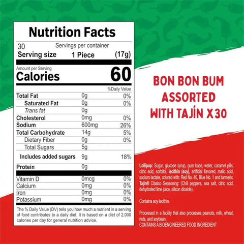 Colombina BonBonBum Tajin 30ct