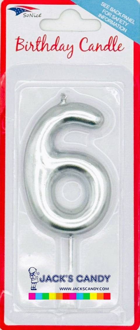 Candle #6 Silver