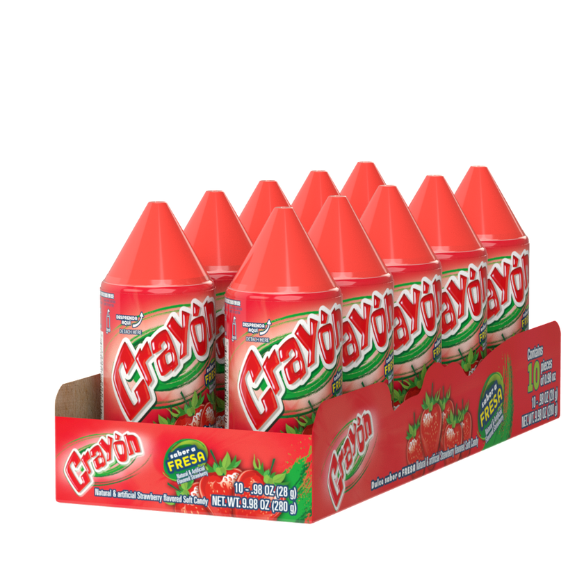 Lorena Crayon Strawberry | 10ct, Box – Jack's Candy