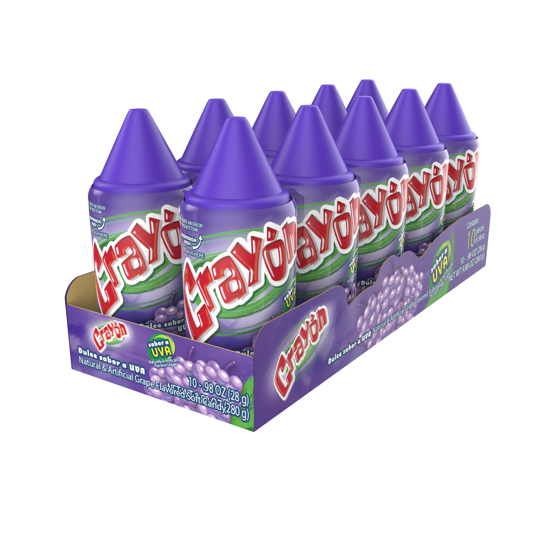 Lorena Crayon Grape | 10ct, Box – Jack's Candy