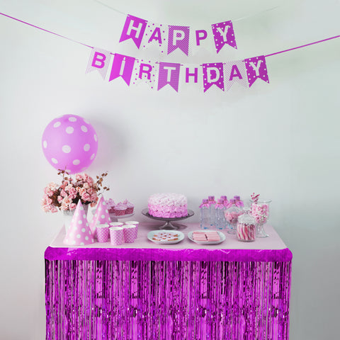 Table Skirt (30"X 14") Met Fuchsia | Bag