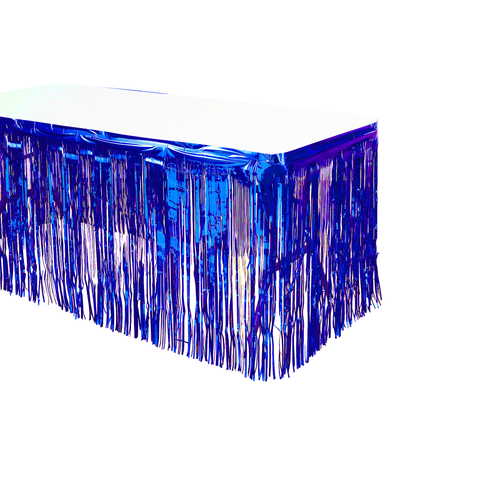 Table Skirt (30" X 14") Royal Blue Metallic | Bag