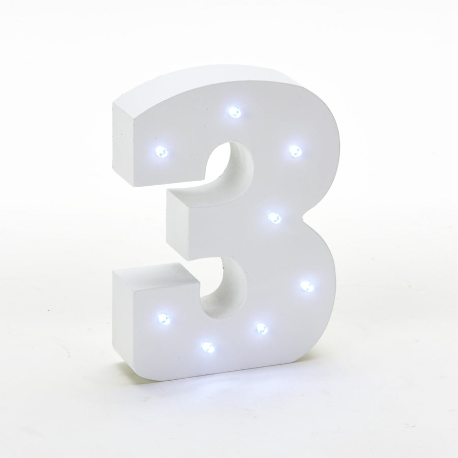 Marquee LED Number 3 | Each – Jack's Candy