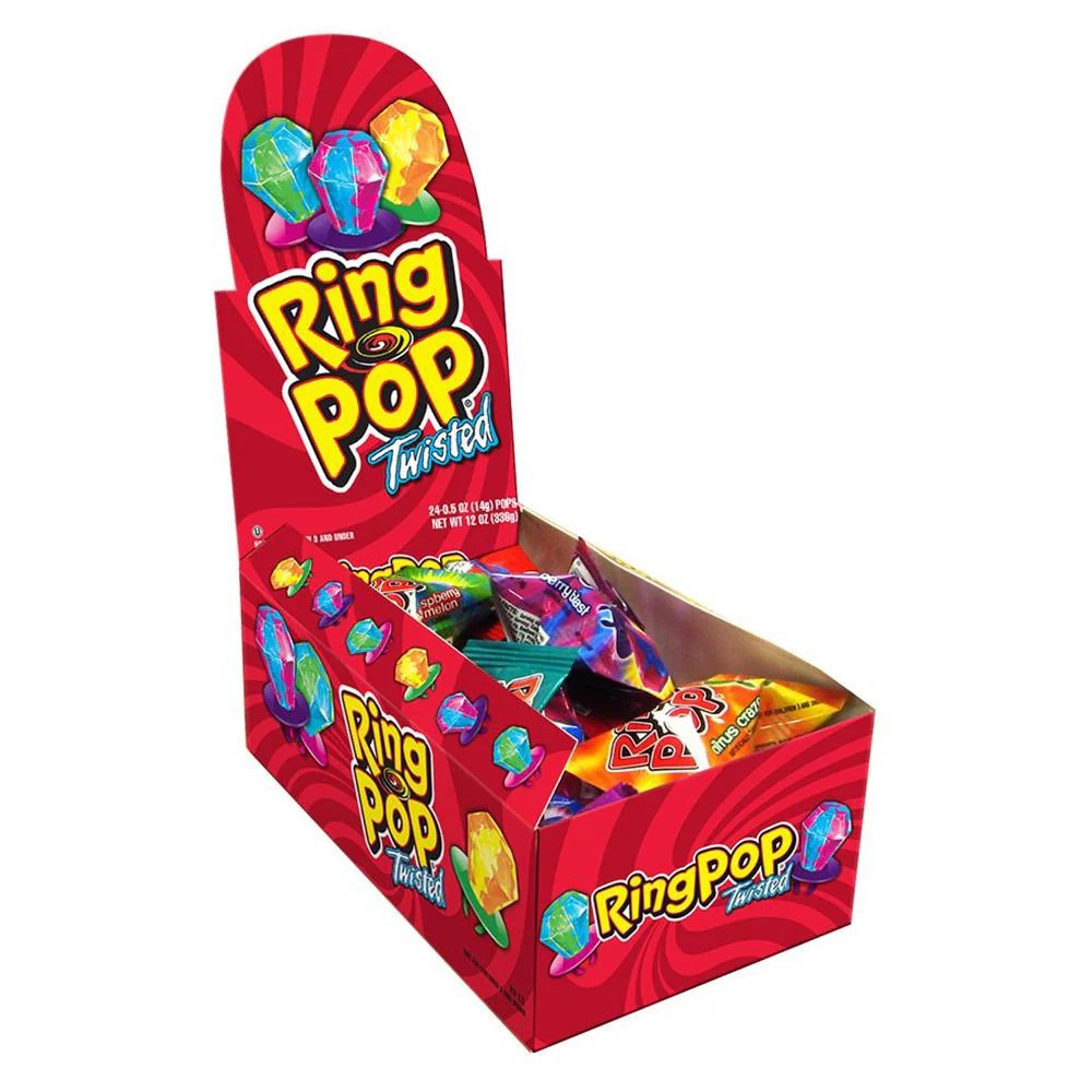Bazooka Ring Pop Twisted | 24ct, Box – Jack's Candy