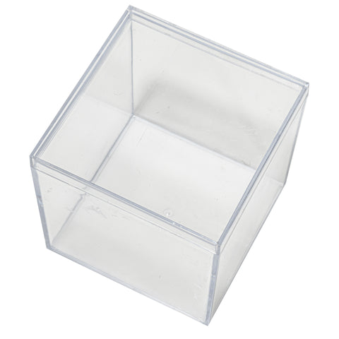 Plastic Square Box with Lid 2.25" Clear | Bag
