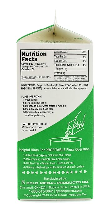 Floss Sugar Sassy Apple 1/2 Gallon
