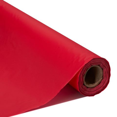Table Cover Plastic Roll 40 x 100 Red
