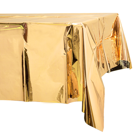 Metallic Table Cover Gold 1ct | Bag