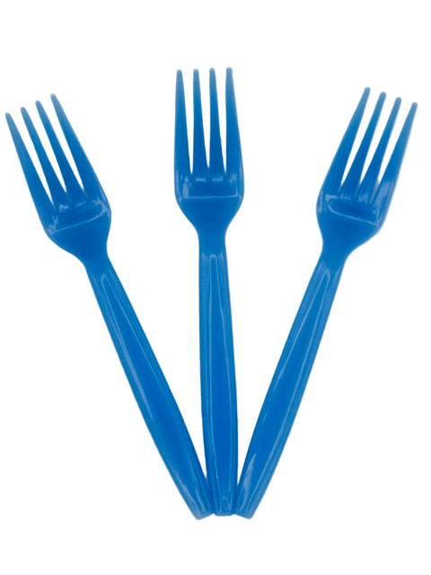 Plastic Fork 100ct-Royal Blue