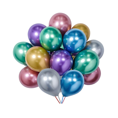 Chrome Latex Balloon 12 inch 50ct-Assorted