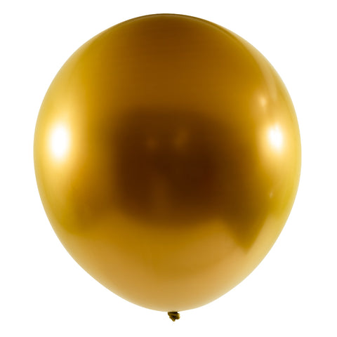 Chrome Latex Balloon 18 inch 10ct-Gold
