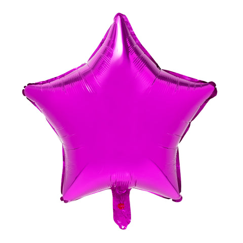 Star Mylar Balloon 18 inch-Fuchsia