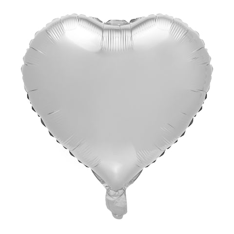 Heart Mylar Balloon 18 inch-Silver