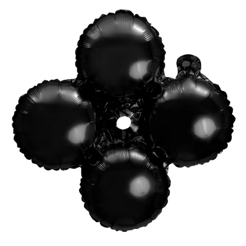 Quad Mylar 16" Balloon 5ct Black | Bag