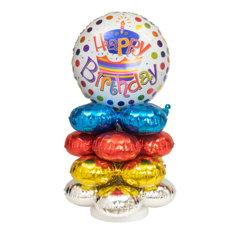 Quad Mylar 16" Balloon 5ct Blue | Bag