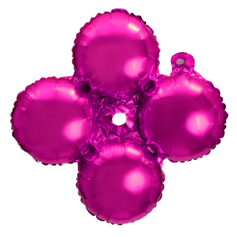 Quad Mylar 16" Balloon 5ct Fucshia | Bag