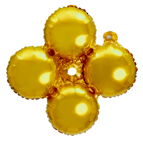 Quad Mylar 16" Balloon 5ct Gold | Bag
