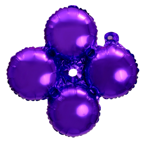 Quad Mylar 16" Balloon 5ct Purple | Bag