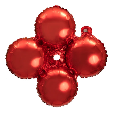 Quad Mylar 16" Balloon 5ct Red | Bag