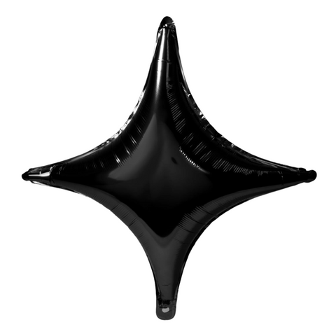Quad Star Mylar Balloon 23 inch-Black