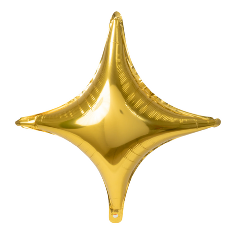 Quad Star Mylar Balloon 23 inch-Gold
