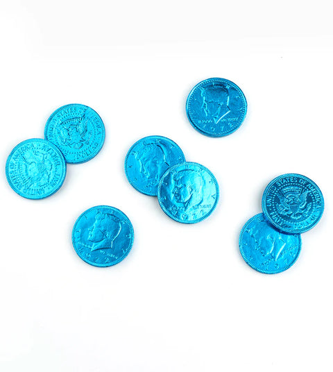 Fort Knox  Chocolate Coins (1.5") Carribian Blue | 1lb, Bag