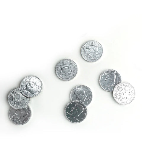 Fort Knox  Chocolate Coins (1.5") Silver | 1lb, Bag
