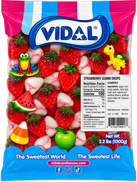 Vidal Gummy Strawberry with Cream | 4.4lb, Bag