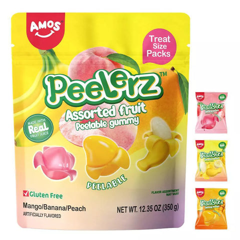 Amos Peelerz Gummy Fruit Assorted 12.35oz