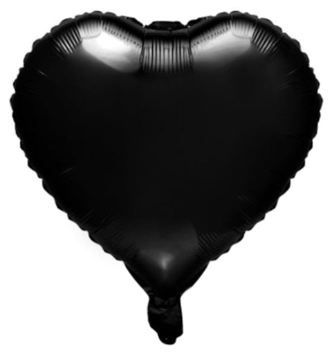 Heart Mylar Balloon 18 inch-Black