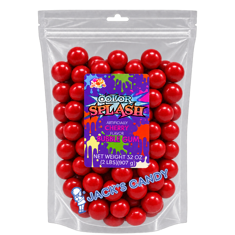 Splash Gumballs (1") Red | 2lb, Bag