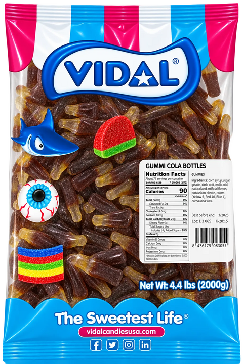 Vidal Gummy Cola Bottles | 4.4lb, Bag