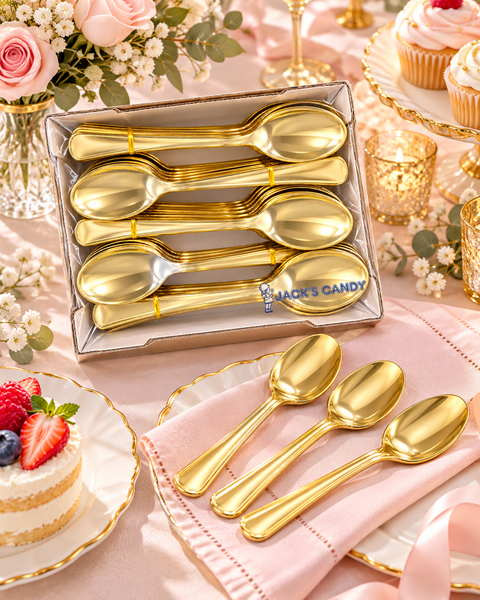 Plastic Spoon- Gold 50ct