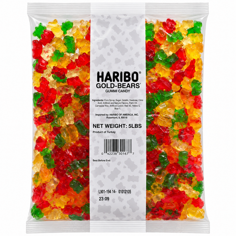 Haribo Goldbears Gummi Candy Bulk | 5lb, Bag