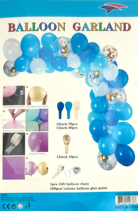 Balloon Garland Light Blue 1ct