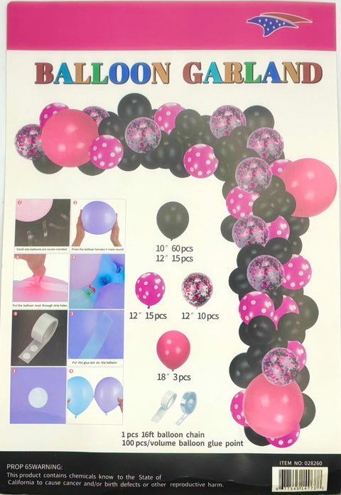 Balloon Garland It's A Girl (Minnie) 1ct